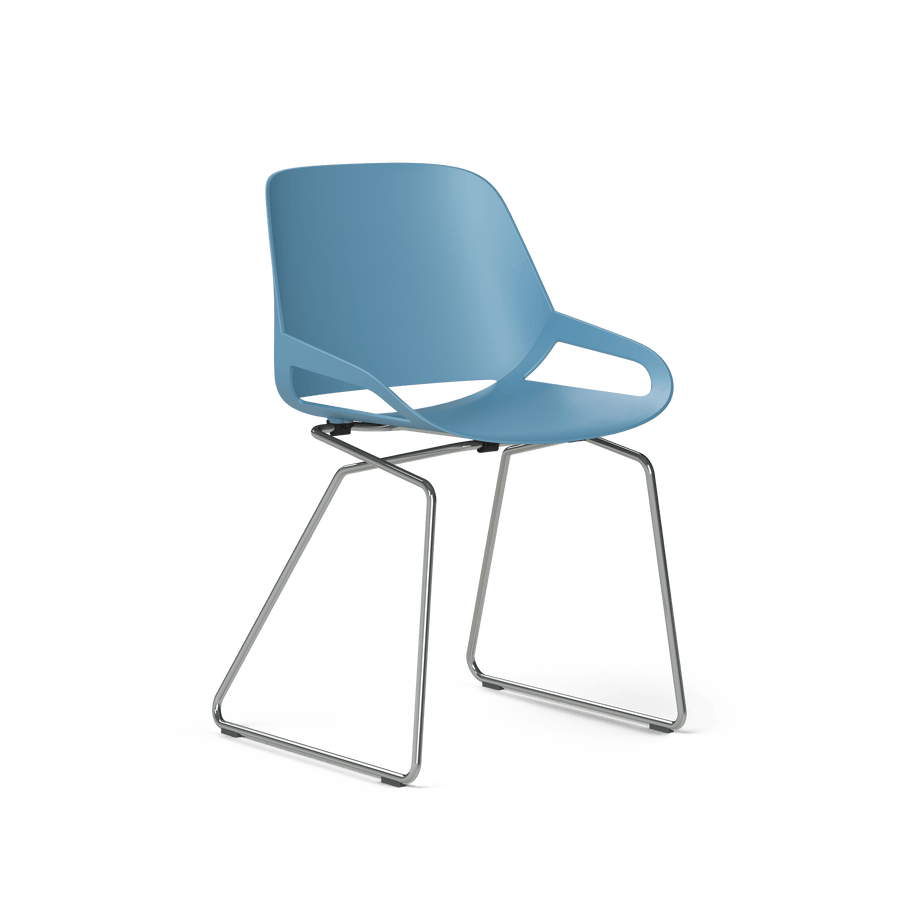 Aeris Numo Kufe blau<br>A-461-CR-BU-X Blau / Chrom glänzend / ohne Sitzkissen